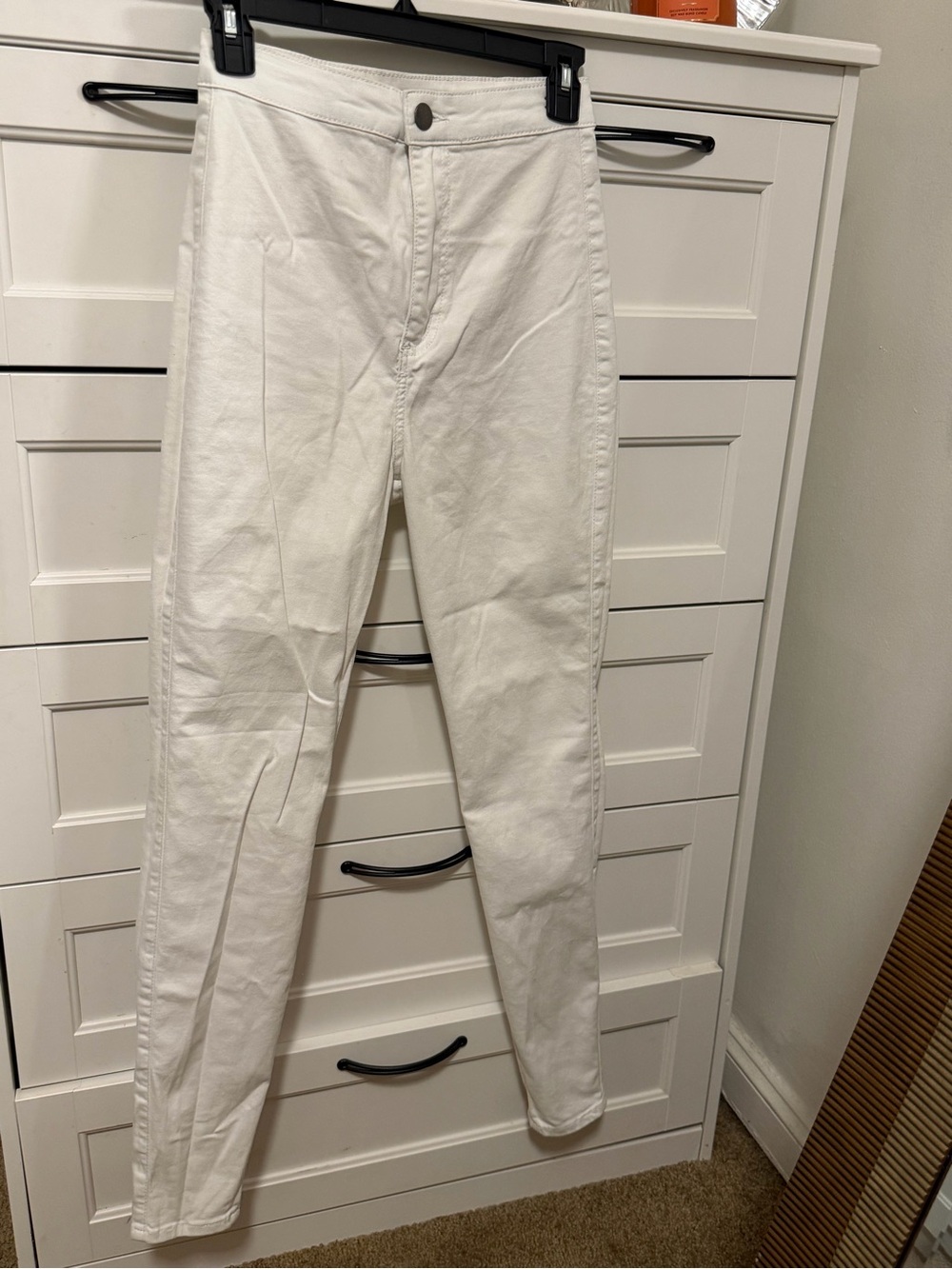 Fashion Nova Men's White Slim Chino Pants